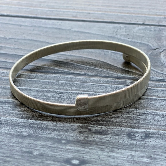 NWOT Silver Nickel Free Adjustable Choker Necklace - Picture 3 of 5